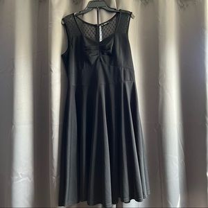 SHEIN Black Laced Mesh Empire Waist Dress. 1XL.